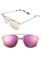 Women's Kendall + Kylie Lexi 56mm Navigator Sunglasses - Shiny Silver/ Pink Mirror