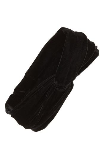 Women's Sole Society Velvet Head Wrap - Black