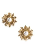 Women's Oscar De La Renta Button Stud Earrings