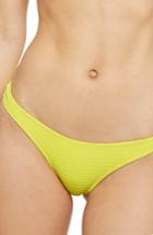 Women's Topshop Crinkle Classic Low Rise Bikini Bottoms Us (fits Like 0) - Yellow