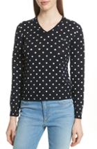 Women's Comme Des Garcons Play Wool V-neck Sweater