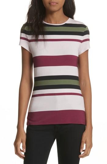 Women's Ted Baker London Imperial Stripe Fitted Tee - Pink