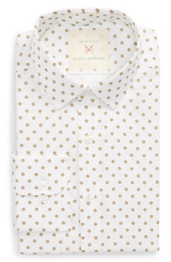 Men's Strong Suit By Ilaria Urbinati Edmond Slim Fit Medallion Dress Shirt .5r - Brown