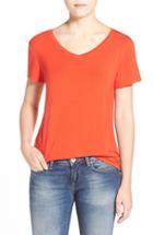 Women's Halogen Modal Jersey V-neck Tee - Red