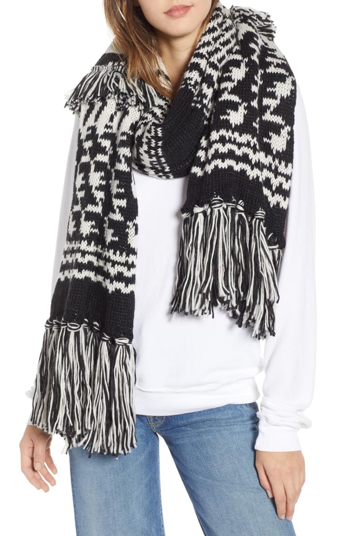 Women's Free People Mile High Fleece Fringe Scarf
