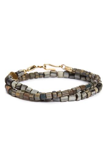 Men's Caputo & Co. Glass Bead Wrap Bracelet