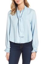 Women's 7 For All Mankind Bow Denim Shirt - Blue