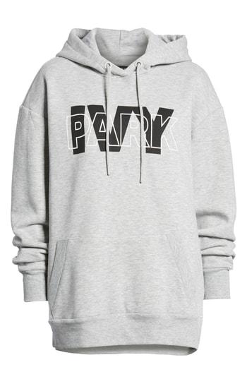 Women's Ivy Park Layer Logo Graphic Hoodie, Size - Grey