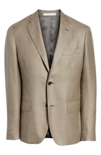 Men's Nordstrom Signature Trim Fit Loro Piana Cashmere Blazer S - Brown