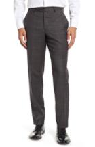 Men's Nordstrom Men's Shop Trim Fit Flat Front Wool Trousers