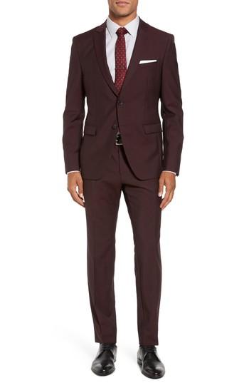 Men's Boss Reymond/wenten Trim Fit Solid Wool & Mohair Suit