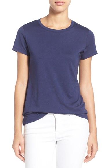 Women's Halogen Short Sleeve Crewneck Tee - Blue