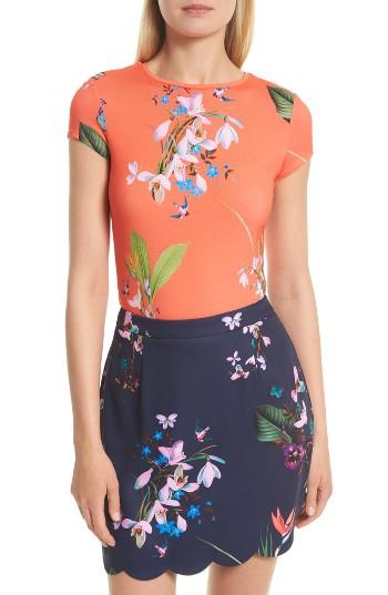 Women's Ted Baker London Hanyah Tropical Oasis Tee - Red