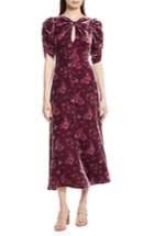 Women's Rebecca Taylor Jewel Velvet Midi Dress