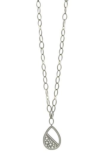 Women's Freida Rothman Industrial Finish Teardrop Necklace