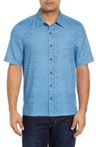 Men's Nat Nast Moritz Classic Fit Silk Blend Camp Shirt - Blue