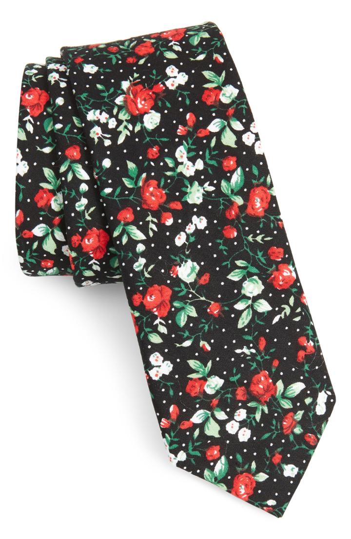 Men's 1901 Harbin Floral Tie, Size - Red