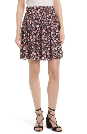 Women's Kate Spade New York Mini Casa Flora Pleated Skirt - Black