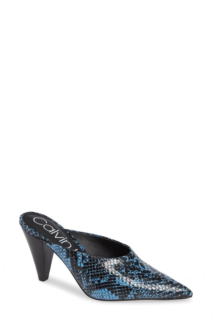 Women's Calvin Klein Iyanna Mule .5 M - Blue