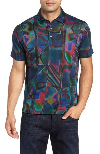 Men's Robert Graham Calkins Pique Polo - Black