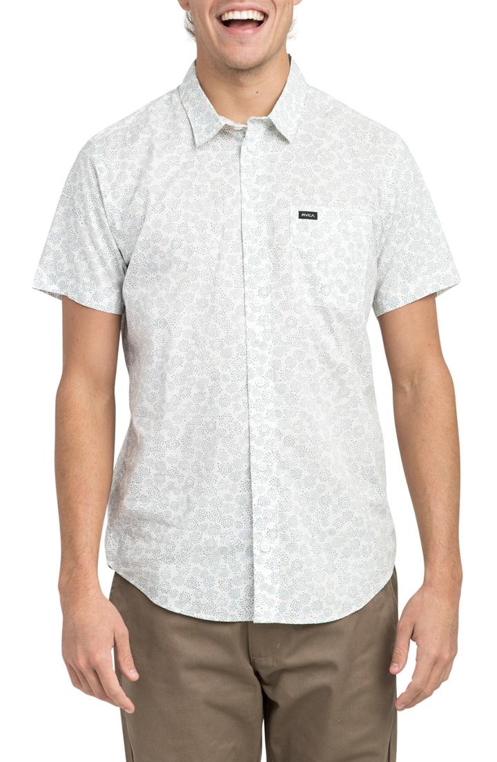 Men's Rvca Cleta Woven Shirt - Ivory