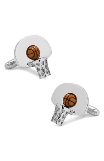 Men's Cufflinks, Inc. Basketball Hoop Cuff Links