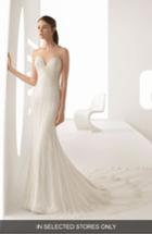 Women's Rosa Clara Adele Beaded Lace Trumpet Gown, Size In Store Only - Beige