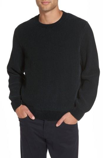 Men's Vince Ribbed Crewneck Sweater, Size - Green