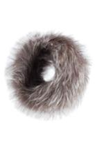 La Fiorentina Genuine Fox Fur Headband, Size - Grey