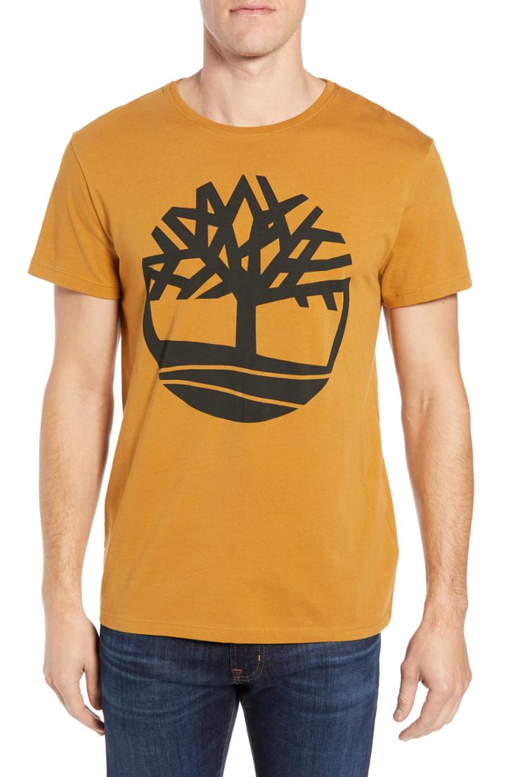 Men's Timberland Core Logo T-shirt, Size - Brown