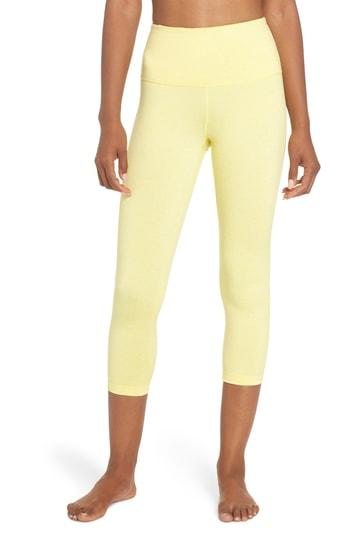 Women's Zella Live In High Waist Crop Leggings, Size - Yellow