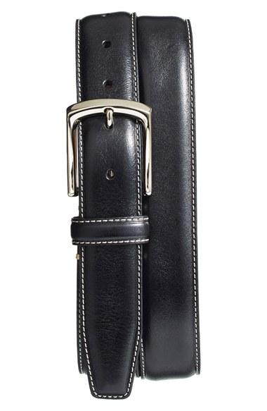 Men's Torino Belts Burnished Leather Belt - Black