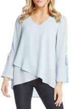 Women's Karen Kane Split Front Tie-sleeve Top