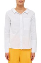 Women's Topshop Boutique Tie Back Stripe Shirt Us (fits Like 0) - White