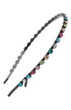 Tasha Crystal Embellished Headband, Size - Black