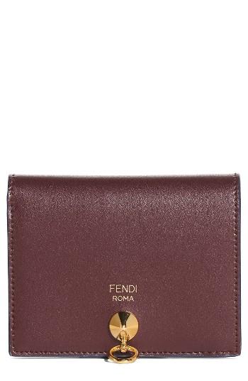 Women's Fendi Small Leather French Wallet - Red