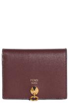 Women's Fendi Small Leather French Wallet - Red
