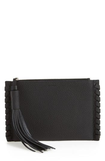 Allsaints Small Kepi Leather Zip Pouch -