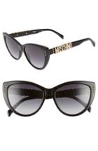 Women's Moschino 56mm Gradient Cat Eye Sunglasses - Black