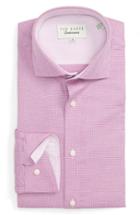 Men's Ted Baker London 'dequan' Trim Fit Texture Dress Shirt 32/33 - Pink