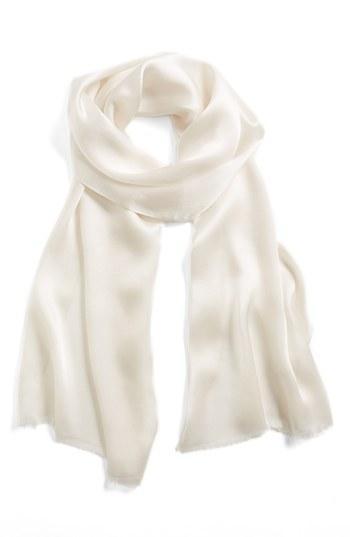 Echo Oversized Silk Scarf Womens White None None