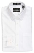Men's Nordstrom Men's Shop Smartcare(tm) Trim Fit Herringbone Dress Shirt 32/33 - White