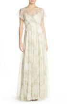 Women's Jenny Yoo 'cassie' Print Flutter Sleeve Chiffon Maxi Dress