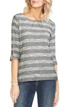 Women's Vince Camuto Stripe Knit Top, Size - Black