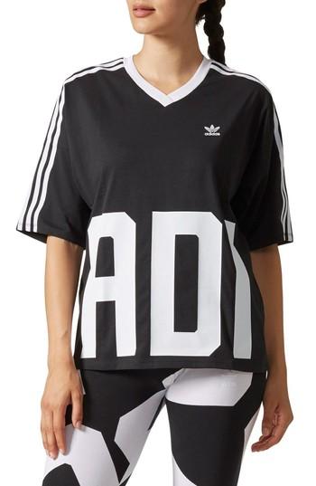 Women's Adidas Bold Age Graphic V-neck Tee