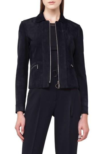 Women's Akris Punto Suede Jacket - Blue
