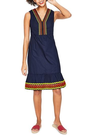 Women's Boden Ric Rac Dress - Blue