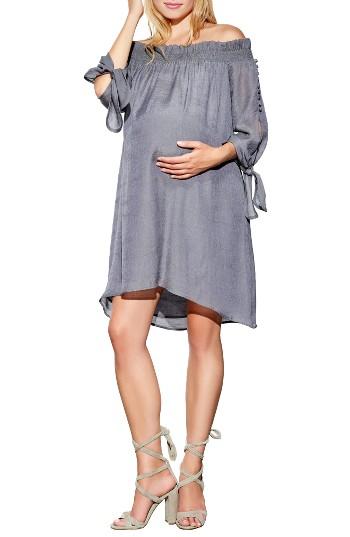 Women's Maternal America Juliet Off The Shoulder Maternity Dress