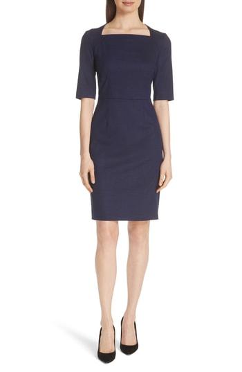 Women's Boss Dipiseta Mini Glencheck Sheath Dress - Purple
