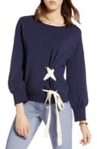 Women's Halogen Lace-up Sweatshirt - Blue